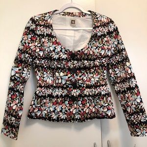 Anne Klein Floral Button Up Jacket Size 6 NWT